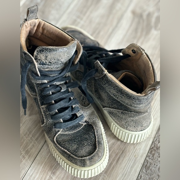 John Varvatos Hightop Leather Sneaker Size 8.5 Men’s - Picture 6 of 11